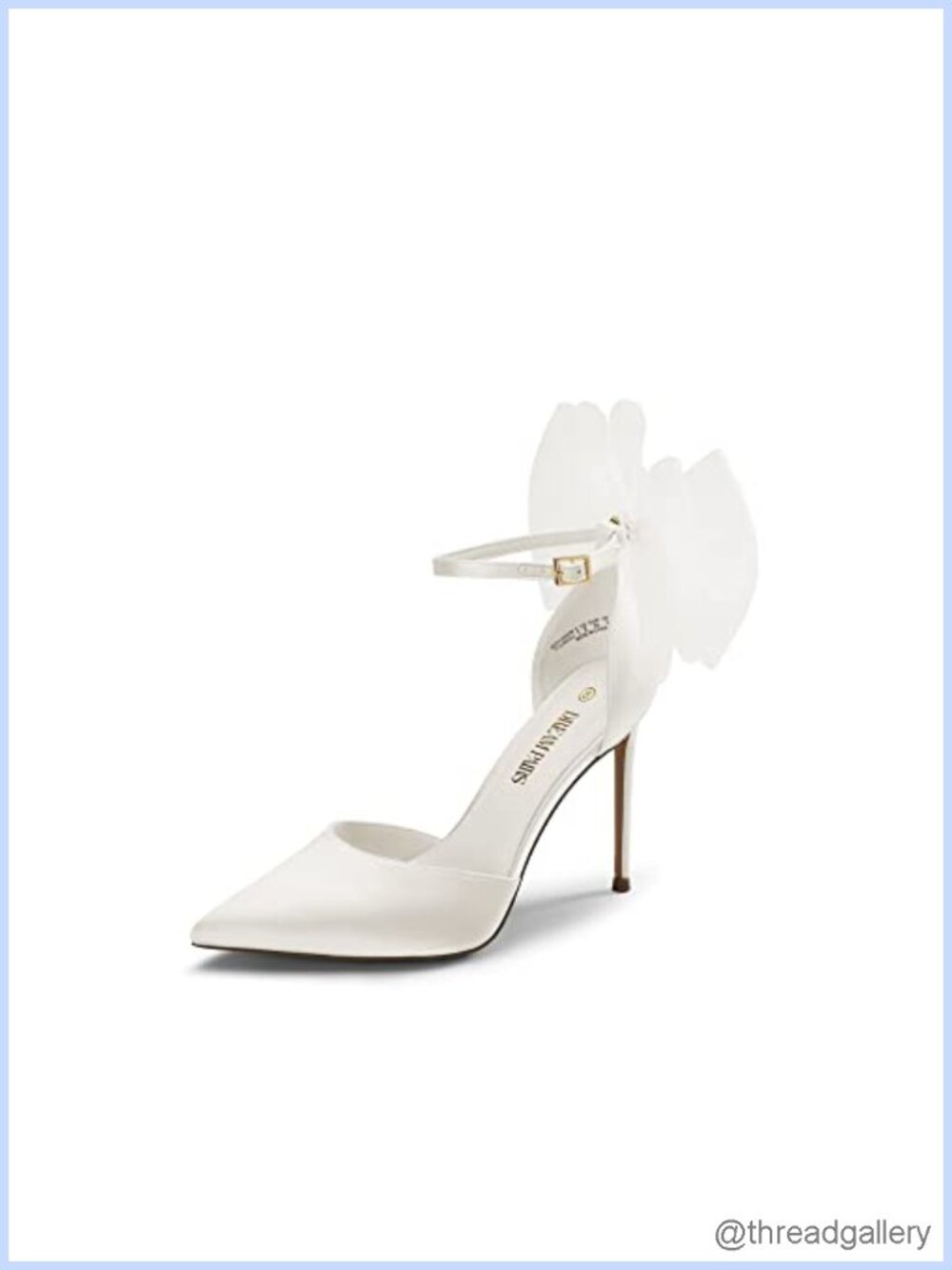 Women's High Heels Strappy Closed Toe Stiletto Pumps Ankle Strap Bow Wedding